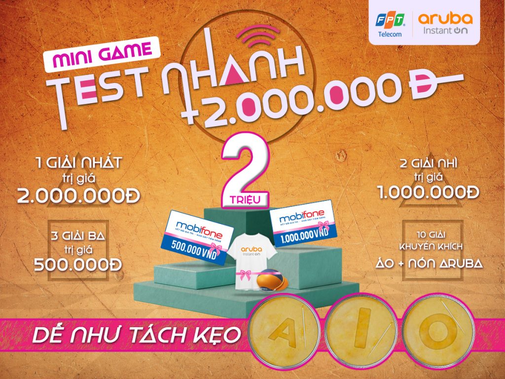 Chương trình mini game: Test nhanh + 2 triệu tiền mặt