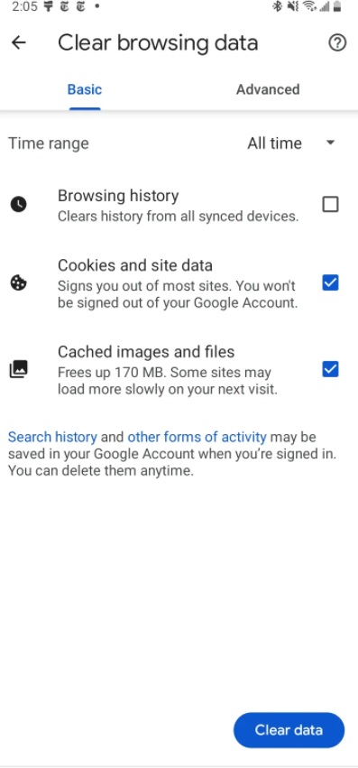 Cách xóa cookie và bộ nhớ đệm trên điện thoại Android