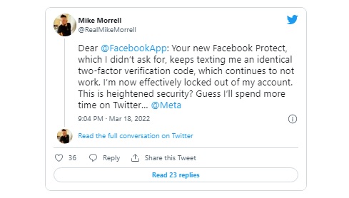 Facebook đang khóa những người không kích hoạt Facebook Protect