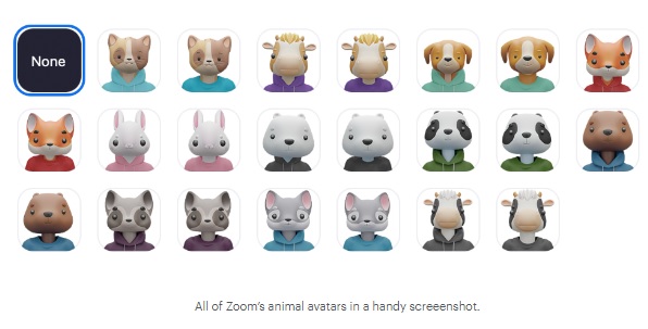 Zoom ra mắt avatar động vật-Liều thuốc giảm mệt mỏi cho cuộc gọi video