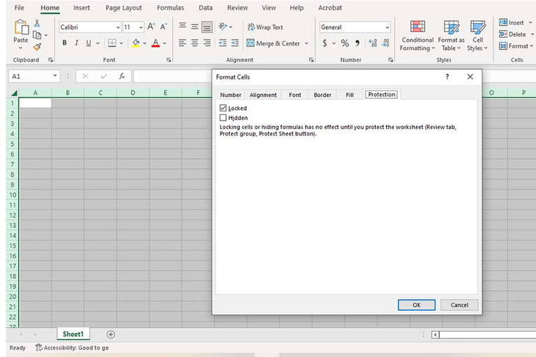 Hướng dẫn cách khóa ô trong Excel