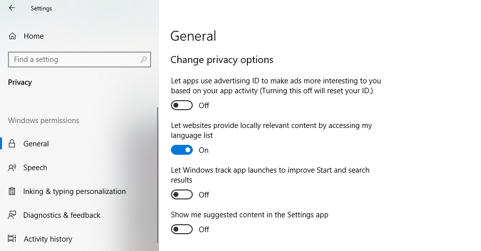 Hướng dẫn tắt các cài đặt không cần thiết trên Windows 10