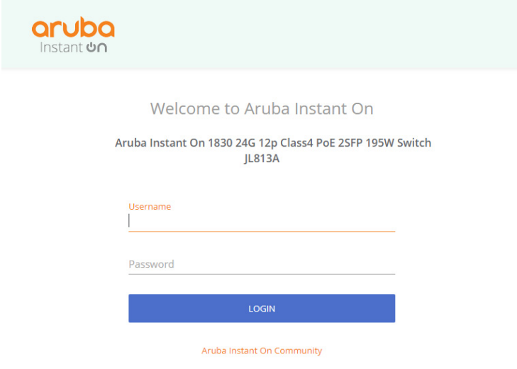 Làm quen với giao diện Web thiết bị Aruba Instant On 1930 Switch 