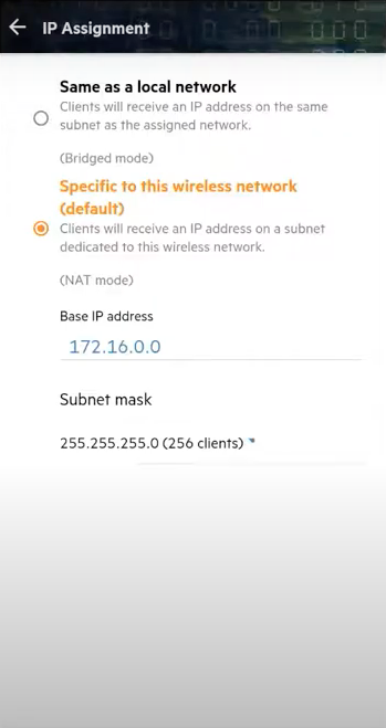 Nhấp vào Specific to this wireless network