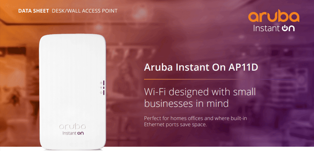 Các tùy chọn cài đặt trên ứng dụng Aruba Instant On 