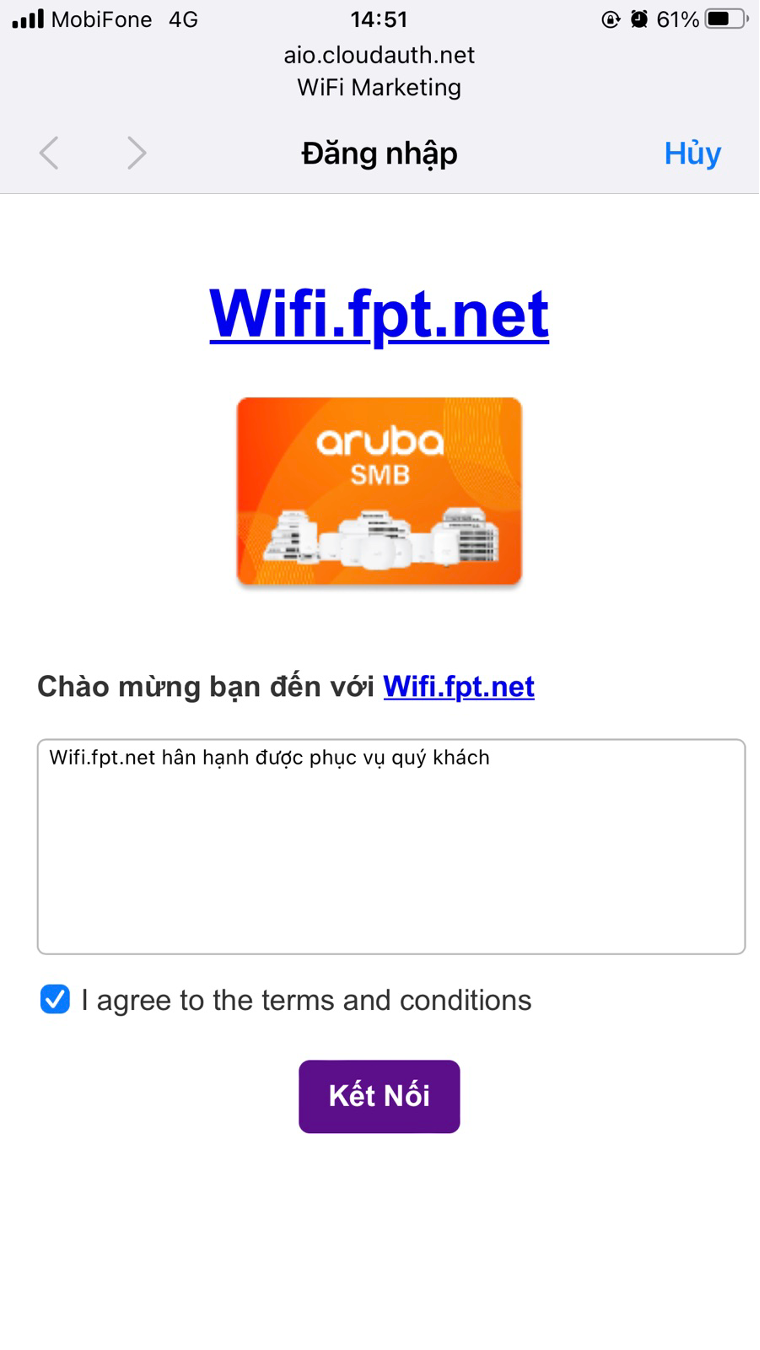 Hướng dẫn cấu hình wifi Marketing Aruba Instant On Access Point